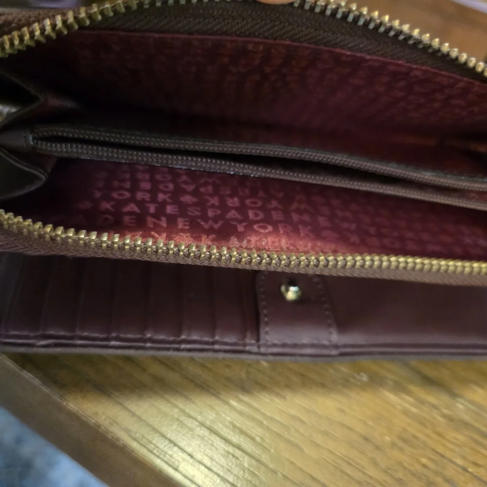 Kate Spade Satchel/Wallet (Deep Plum/Burgundy) - Picture 11 of 12